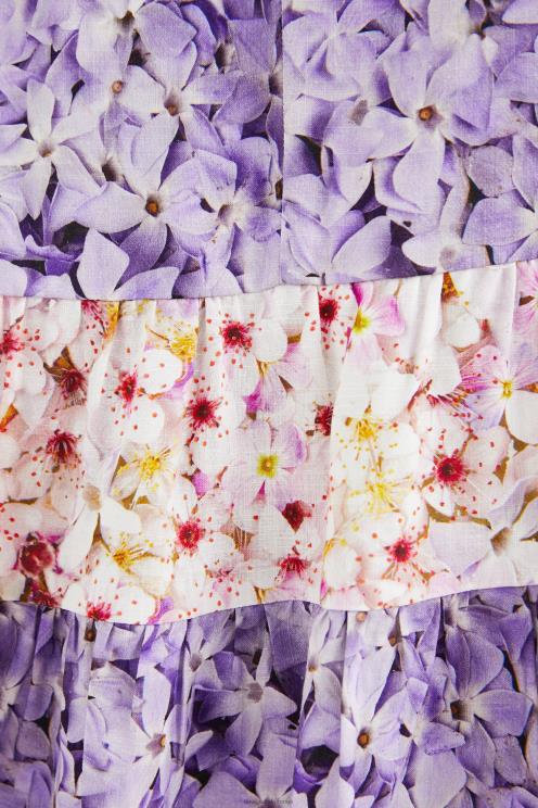 oblačila NFXLT769 ženske Desigual vrh s cvetličnimi naramnicami