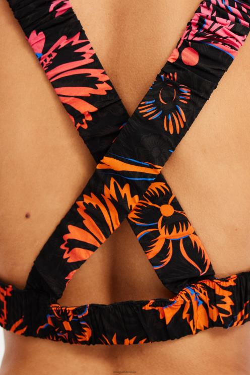 oblačila NFXLT792 ženske Desigual kratki tropski top z naramnicami