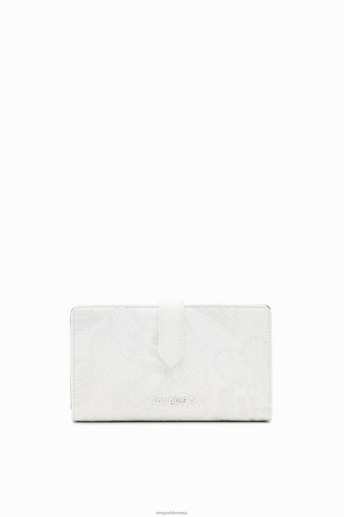 pripomoček NFXLT1205 ženske Desigual srednje velika denarnica z vezenimi rožami