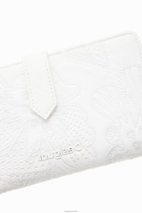 pripomoček NFXLT1205 ženske Desigual srednje velika denarnica z vezenimi rožami