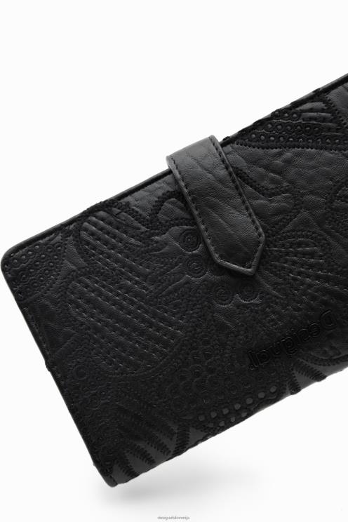 pripomoček NFXLT1240 ženske Desigual srednje velika denarnica z vezenimi rožami