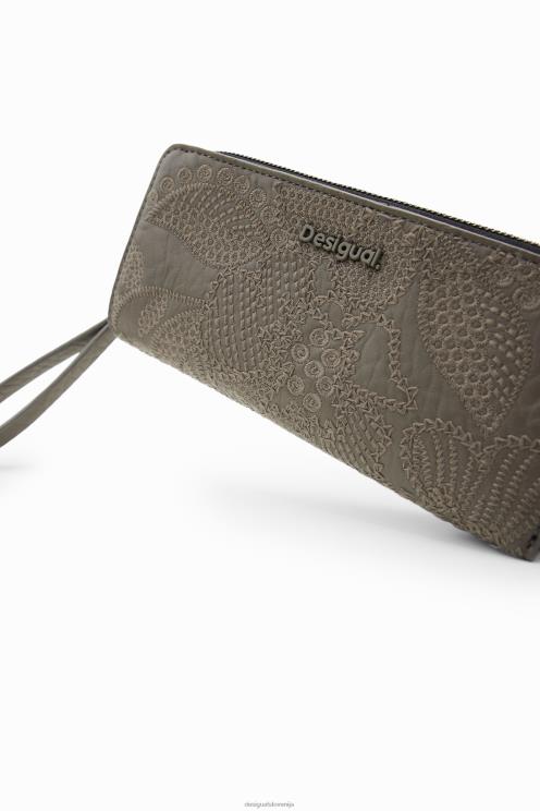 pripomoček NFXLT1279 ženske Desigual velika denarnica s cvetličnim vezenjem