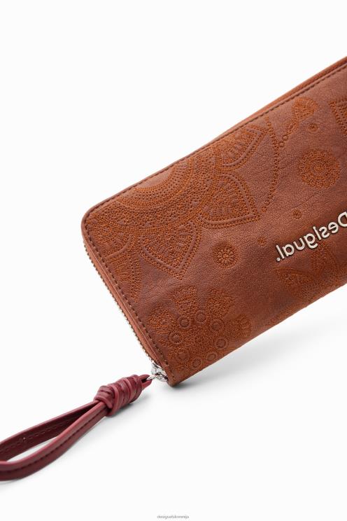 pripomoček NFXLT1294 ženske Desigual velika denarnica s cvetličnim vezenjem