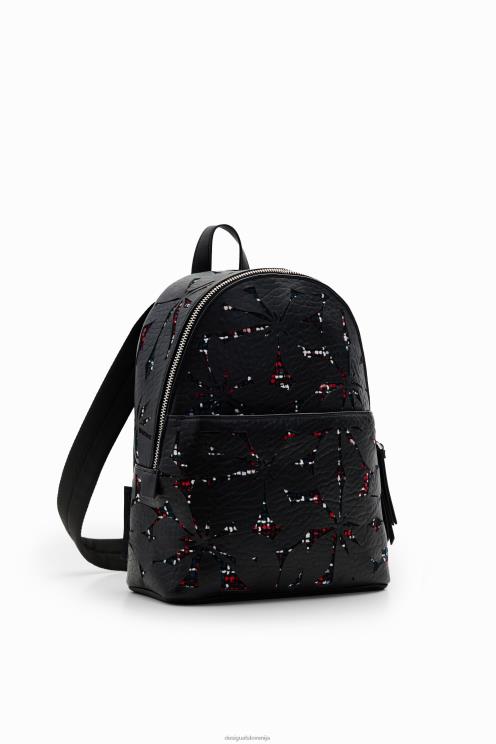 pripomoček NFXLT1219 ženske Desigual majhen nahrbtnik z izsekano rožo