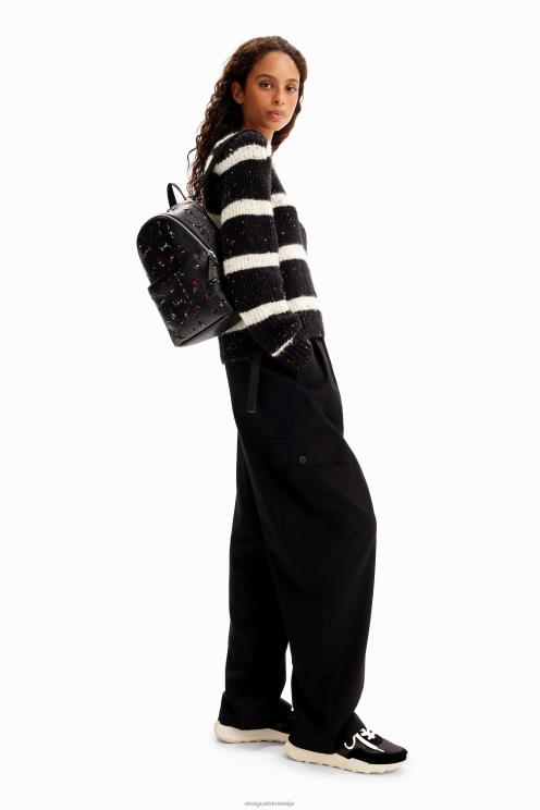 pripomoček NFXLT1219 ženske Desigual majhen nahrbtnik z izsekano rožo