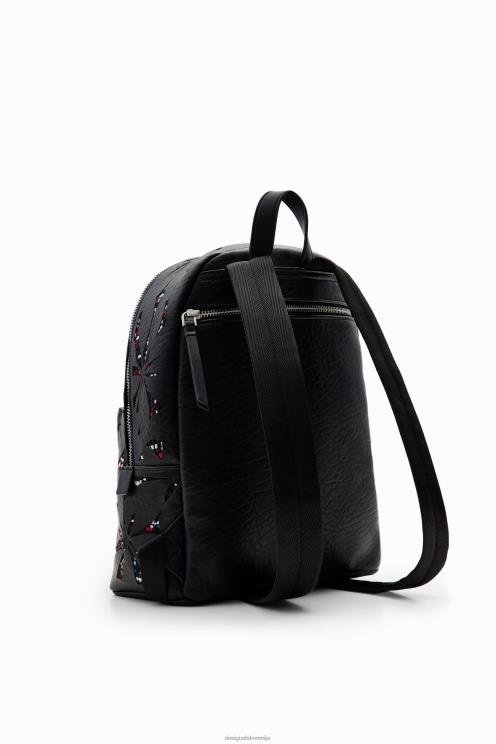 pripomoček NFXLT1219 ženske Desigual majhen nahrbtnik z izsekano rožo