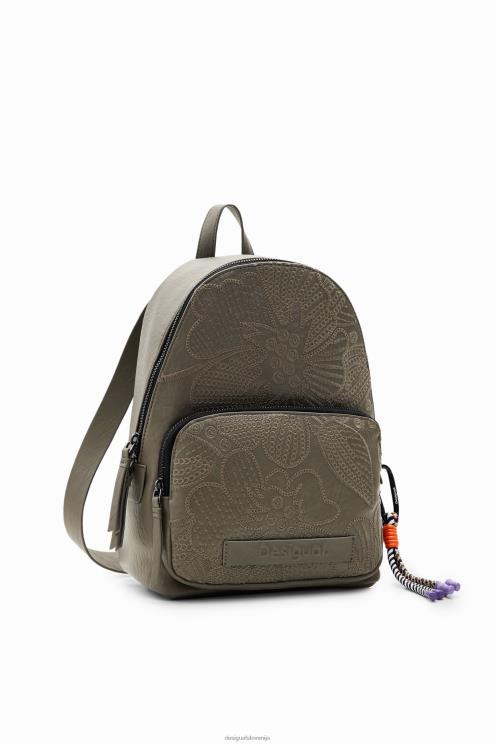 pripomoček NFXLT1220 ženske Desigual majhen nahrbtnik s cvetličnim vezenjem