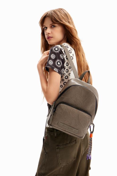 pripomoček NFXLT1220 ženske Desigual majhen nahrbtnik s cvetličnim vezenjem