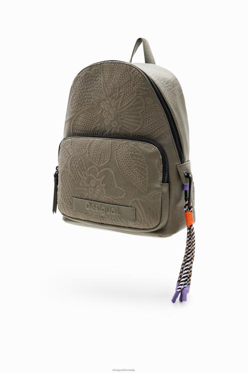 pripomoček NFXLT1220 ženske Desigual majhen nahrbtnik s cvetličnim vezenjem