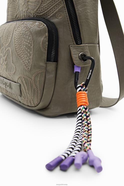 pripomoček NFXLT1220 ženske Desigual majhen nahrbtnik s cvetličnim vezenjem