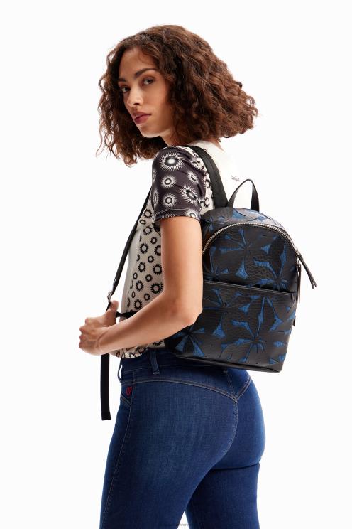 pripomoček NFXLT1221 ženske Desigual majhen nahrbtnik z izsekano rožo