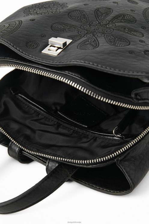 pripomoček NFXLT1461 ženske Desigual majhen nahrbtnik z učinkom usnja