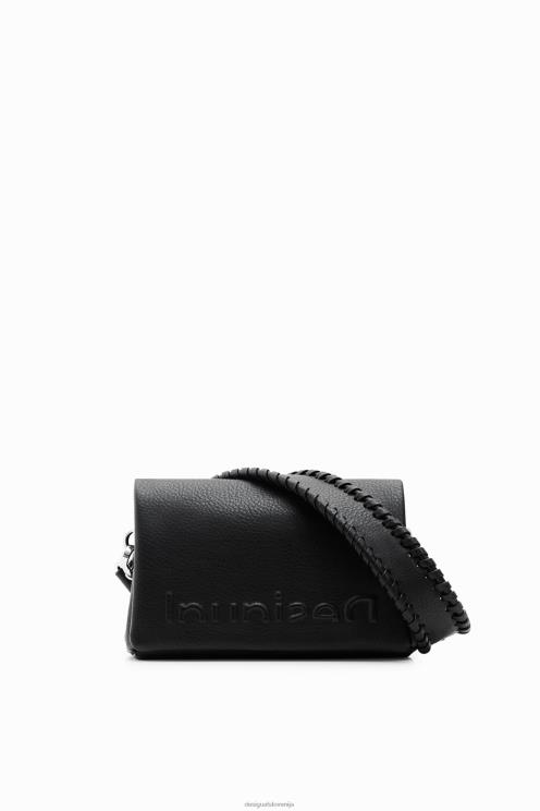 pripomoček NFXLT111 ženske Desigual mini torbica za čez ramo s polovičnim logotipom