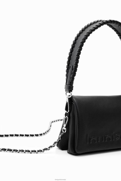 pripomoček NFXLT111 ženske Desigual mini torbica za čez ramo s polovičnim logotipom