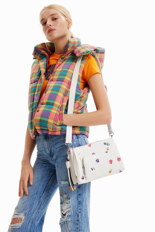 pripomoček NFXLT1214 ženske Desigual majhna cvetlična torbica za čez ramo