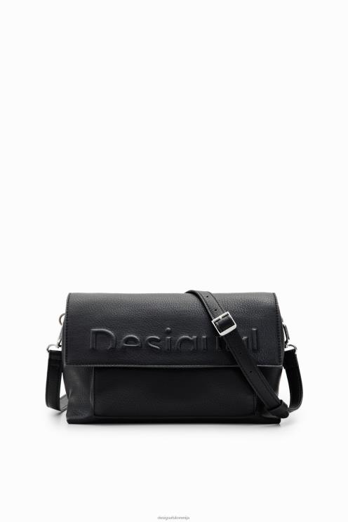 pripomoček NFXLT1276 ženske Desigual srednje velika torba za čez ramo s polovičnim logotipom