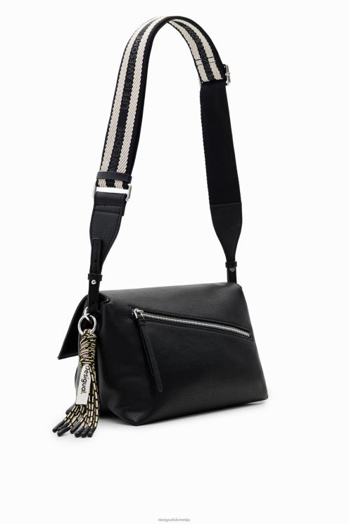 pripomoček NFXLT1276 ženske Desigual srednje velika torba za čez ramo s polovičnim logotipom