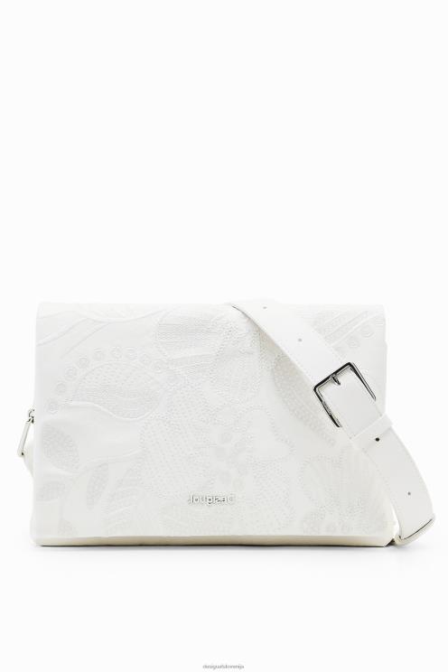 pripomoček NFXLT1313 ženske Desigual srednje velika torbica za čez ramo z izvezenimi rožami