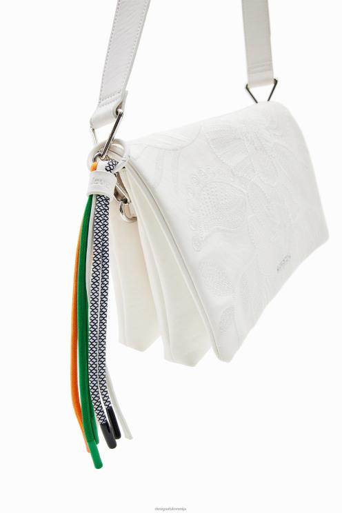 pripomoček NFXLT1313 ženske Desigual srednje velika torbica za čez ramo z izvezenimi rožami