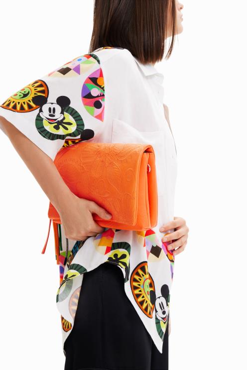 pripomoček NFXLT1331 ženske Desigual srednje velika torbica za čez ramo z izvezenimi rožami