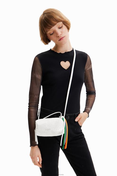 pripomoček NFXLT1346 ženske Desigual mini torbica za čez ramo z izvezenimi rožicami