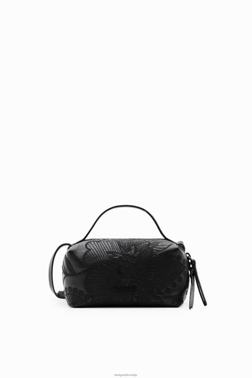 pripomoček NFXLT1359 ženske Desigual mini torbica za čez ramo z izvezenimi rožicami