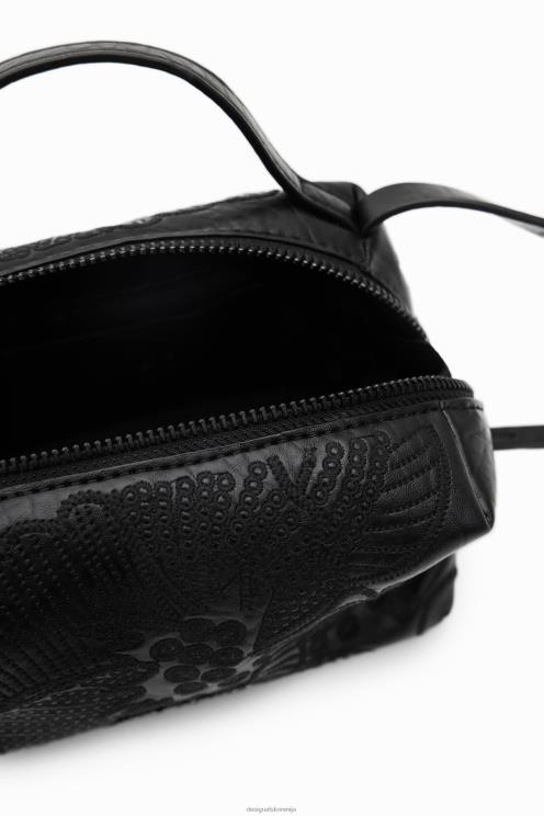 pripomoček NFXLT1359 ženske Desigual mini torbica za čez ramo z izvezenimi rožicami