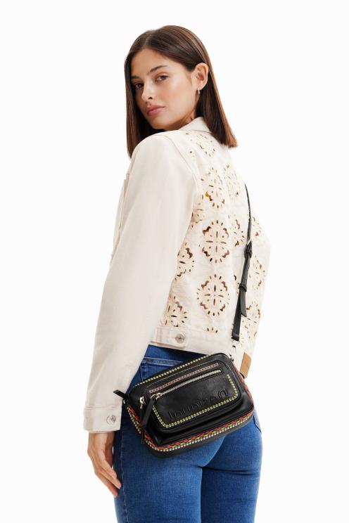 pripomoček NFXLT25 ženske Desigual majhna vezena torbica čez telo