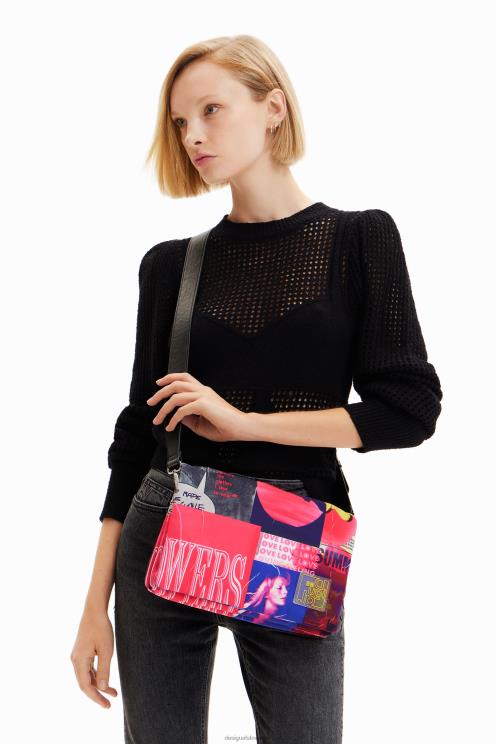 pripomoček NFXLT451 ženske Desigual srednje velika kolažna torba za čez ramo