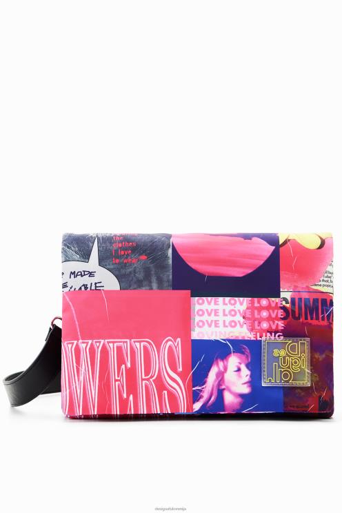 pripomoček NFXLT451 ženske Desigual srednje velika kolažna torba za čez ramo