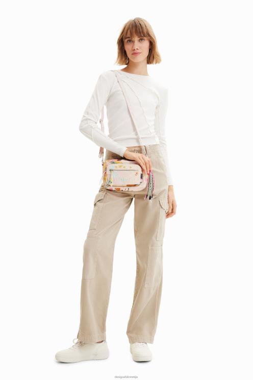 pripomoček NFXLT555 ženske Desigual majhna poslikana torbica za čez ramo