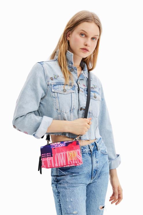 pripomoček NFXLT571 ženske Desigual mala kolažna torbica za čez ramo