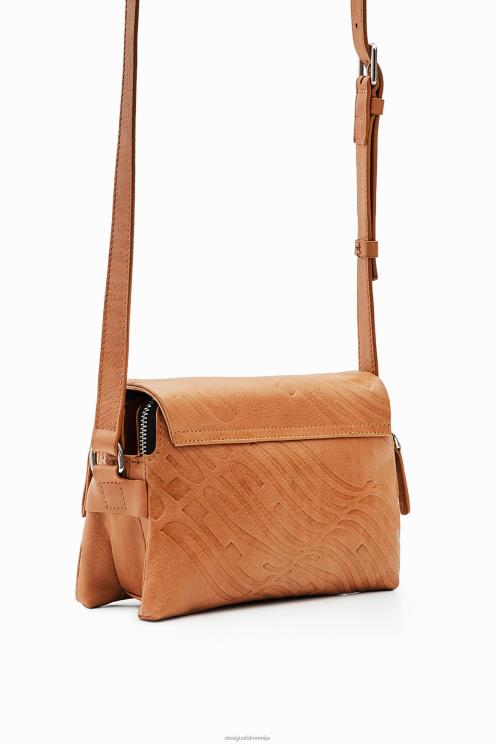 pripomoček NFXLT576 ženske Desigual majhna usnjena torbica za čez ramo z logotipom