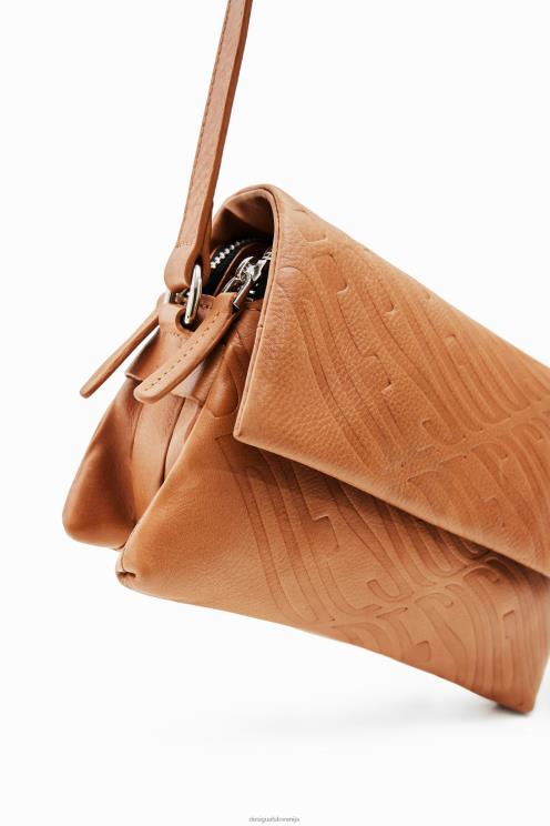 pripomoček NFXLT576 ženske Desigual majhna usnjena torbica za čez ramo z logotipom