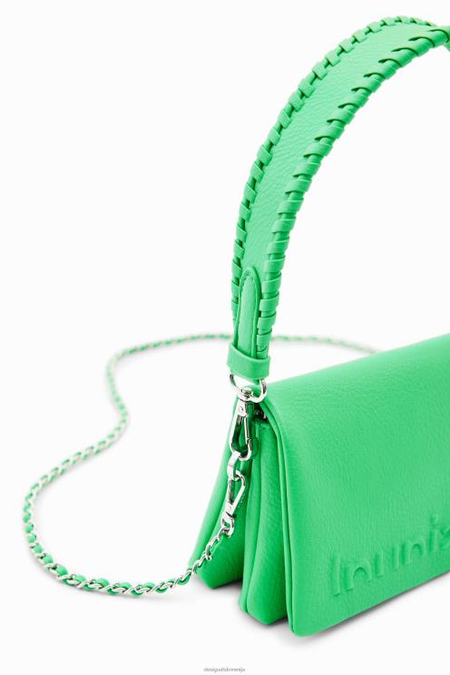 pripomoček NFXLT74 ženske Desigual mini torbica za čez ramo s polovičnim logotipom