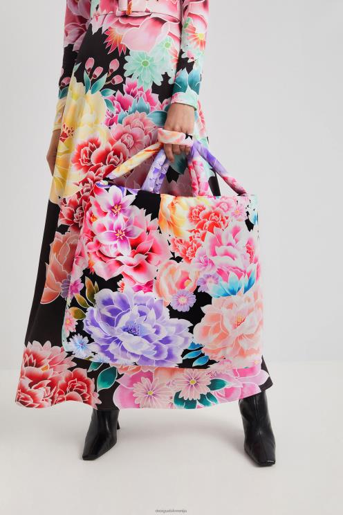 pripomoček NFXLT378 ženske Desigual velika torbica s cvetjem