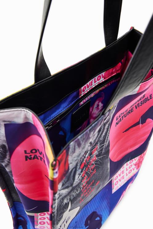 pripomoček NFXLT805 ženske Desigual velika torba iz kolaža