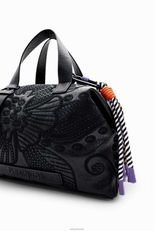 pripomoček NFXLT1247 ženske Desigual srednje velika torba s cvetličnim vezenjem