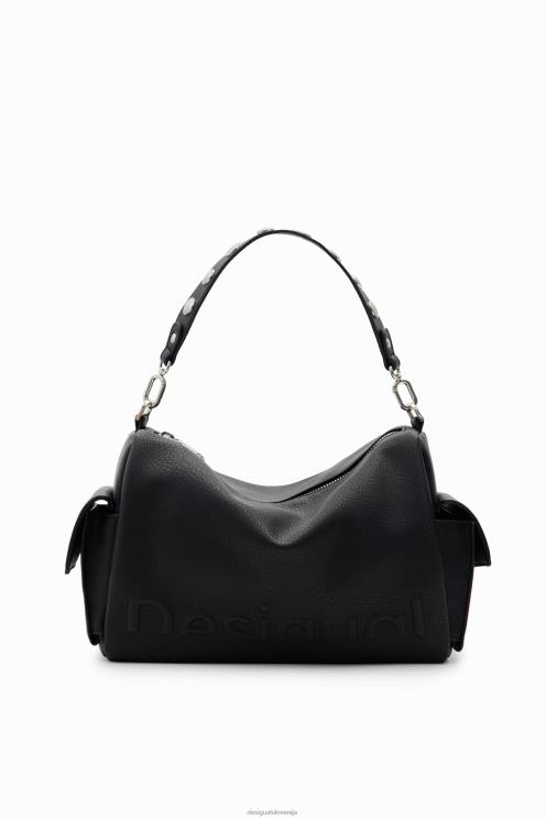 pripomoček NFXLT1258 ženske Desigual srednje velika torba s polovičnim logotipom