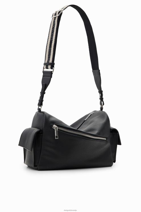 pripomoček NFXLT1258 ženske Desigual srednje velika torba s polovičnim logotipom