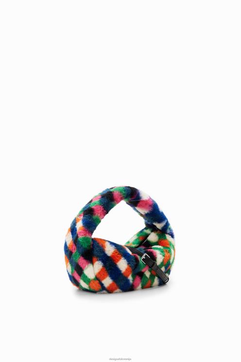 pripomoček NFXLT1268 ženske Desigual diamantna torbica z učinkom krzna