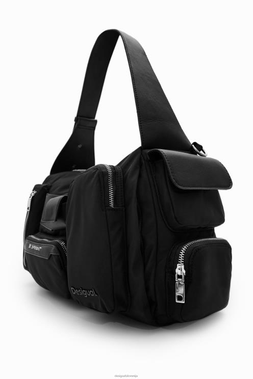 pripomoček NFXLT1281 ženske Desigual velika najlonska torba z žepi