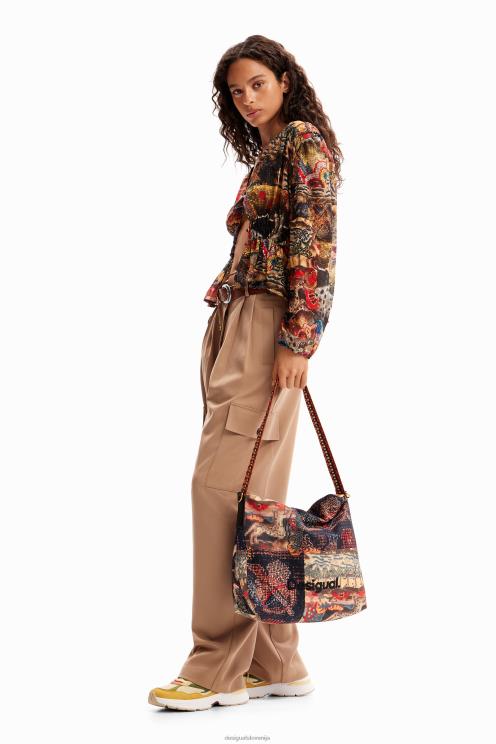 pripomoček NFXLT1306 ženske Desigual m. christian lacroix srednje velika torba iz tapiserije