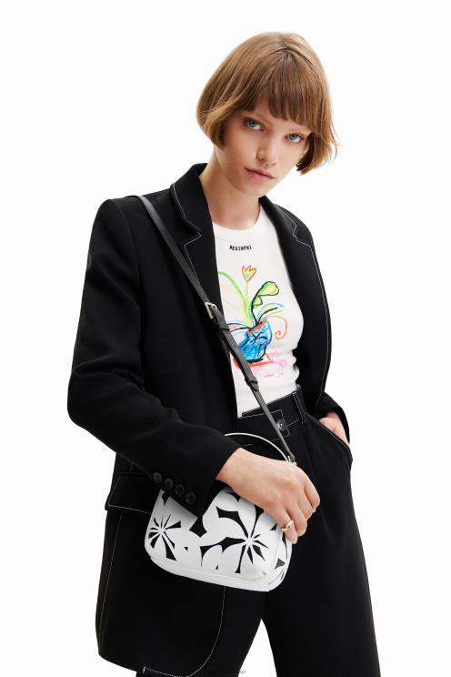 pripomoček NFXLT1341 ženske Desigual mini izsekana torbica s cvetjem