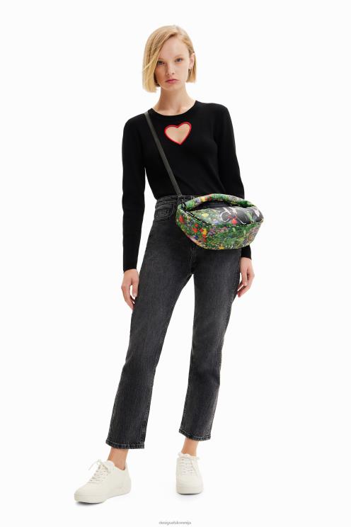 pripomoček NFXLT723 ženske Desigual majhna torbica s cvetličnimi ilustracijami