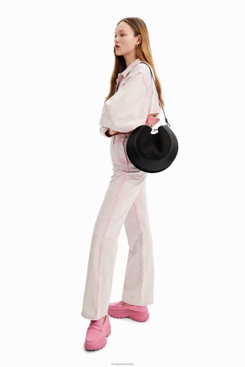 pripomoček NFXLT772 ženske Desigual okrogla usnjena torba maitrepierre